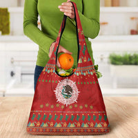 Mexico Merry Christmas Grocery Bag Mexican Cultural Emblem Xmas Style - Wonder Print Shop