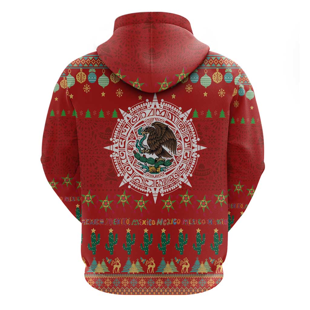 Mexico Merry Christmas Hoodie Mexican Cultural Emblem Xmas Style - Wonder Print Shop