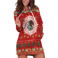 Mexico Merry Christmas Hoodie Dress Mexican Cultural Emblem Xmas Style - Wonder Print Shop