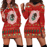 Mexico Merry Christmas Hoodie Dress Mexican Cultural Emblem Xmas Style - Wonder Print Shop