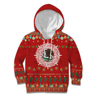 Mexico Merry Christmas Kid Hoodie Mexican Cultural Emblem Xmas Style - Wonder Print Shop