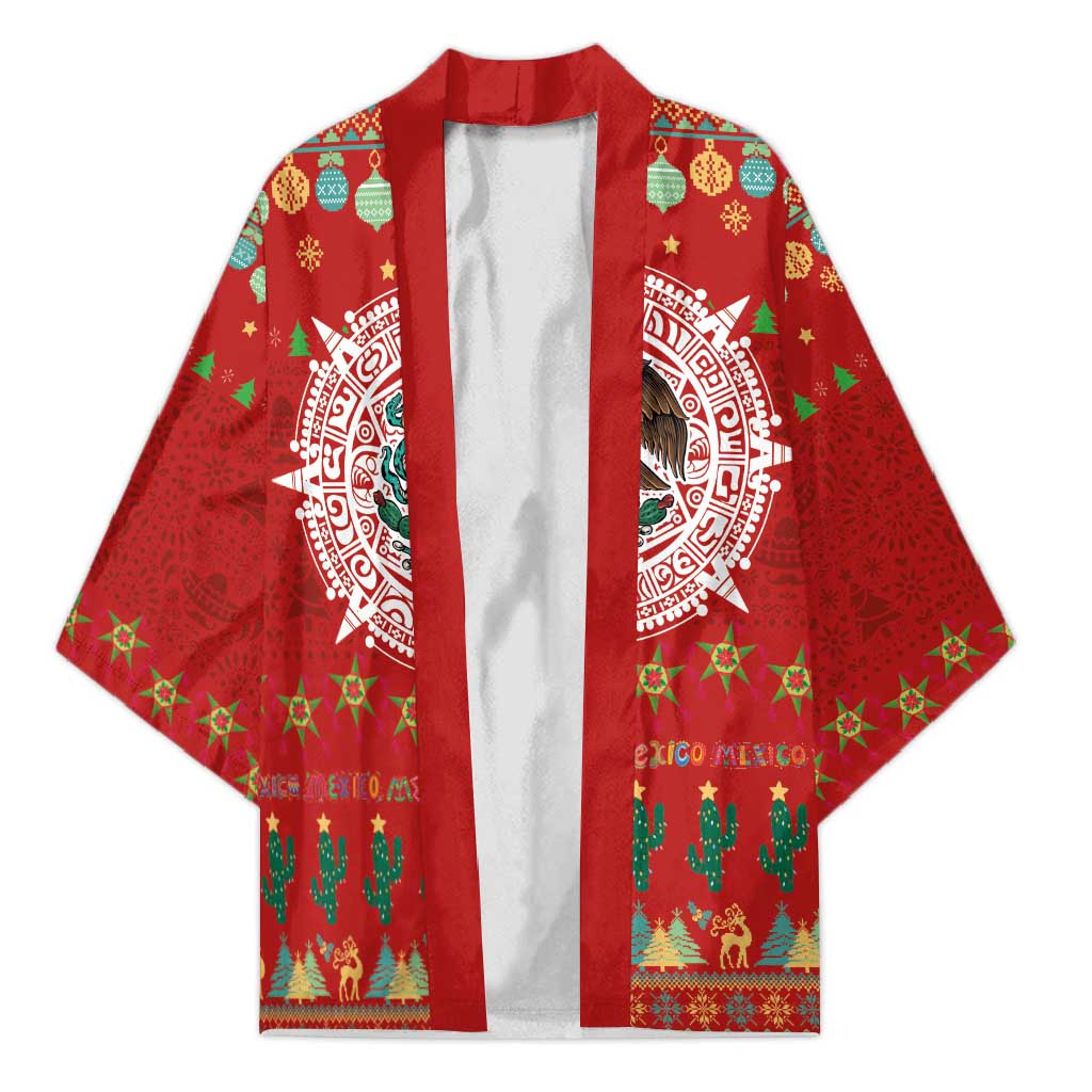 Mexico Merry Christmas Kimono Mexican Cultural Emblem Xmas Style - Wonder Print Shop