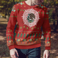 Mexico Merry Christmas Ugly Christmas Sweater Mexican Cultural Emblem Xmas Style - Wonder Print Shop