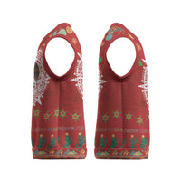 Mexico Merry Christmas Knitted V-Neck Vest Mexican Cultural Emblem Xmas Style - Wonder Print Shop