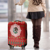 Mexico Merry Christmas Luggage Cover Mexican Cultural Emblem Xmas Style - Wonder Print Shop