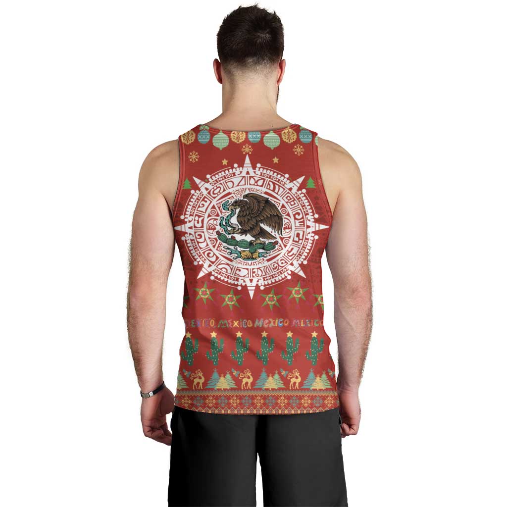 Mexico Merry Christmas Men Tank Top Mexican Cultural Emblem Xmas Style - Wonder Print Shop