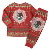 Mexico Merry Christmas Pajama Set Mexican Cultural Emblem Xmas Style - Wonder Print Shop