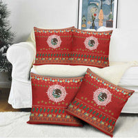 Mexico Merry Christmas Pillow Cover Mexican Cultural Emblem Xmas Style - Wonder Print Shop