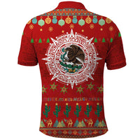 Mexico Merry Christmas Polo Shirt Mexican Cultural Emblem Xmas Style - Wonder Print Shop