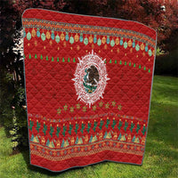 Mexico Merry Christmas Quilt Mexican Cultural Emblem Xmas Style - Wonder Print Shop
