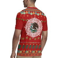 Mexico Merry Christmas Rugby Jersey Mexican Cultural Emblem Xmas Style - Wonder Print Shop