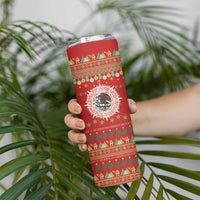 Mexico Merry Christmas Skinny Tumbler Mexican Cultural Emblem Xmas Style - Wonder Print Shop