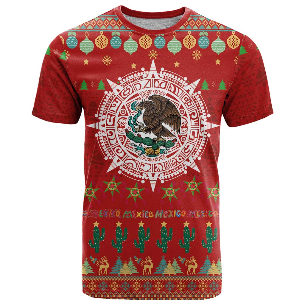Mexico Merry Christmas T Shirt Mexican Cultural Emblem Xmas Style - Wonder Print Shop