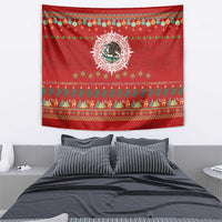 Mexico Merry Christmas Tapestry Mexican Cultural Emblem Xmas Style - Wonder Print Shop