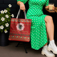 Mexico Merry Christmas Tote Bag Mexican Cultural Emblem Xmas Style - Wonder Print Shop