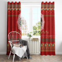 Mexico Merry Christmas Window Curtain Mexican Cultural Emblem Xmas Style - Wonder Print Shop