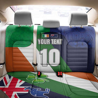 Custom Ireland and Australia Back Car Seat Cover Shamrocks and Aboriginal Art