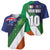 Custom Ireland and Australia Baseball Jersey Shamrocks and Aboriginal Art