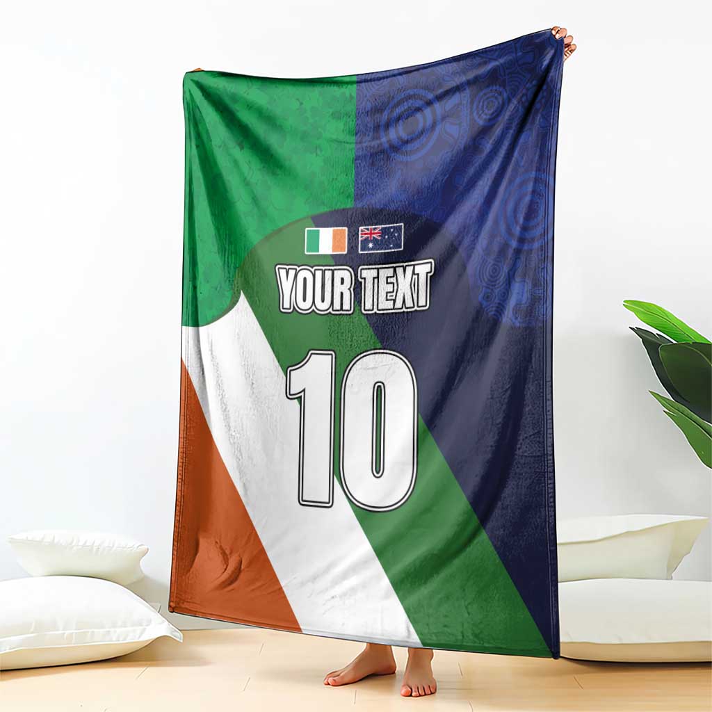 Custom Ireland and Australia Blanket Shamrocks and Aboriginal Art