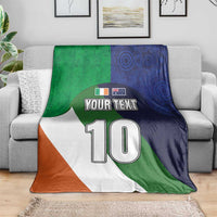 Custom Ireland and Australia Blanket Shamrocks and Aboriginal Art