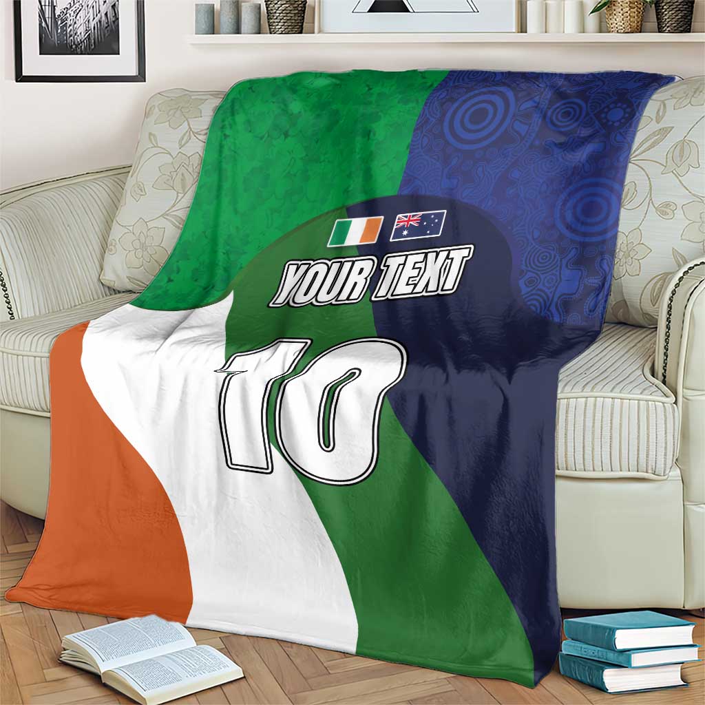 Custom Ireland and Australia Blanket Shamrocks and Aboriginal Art