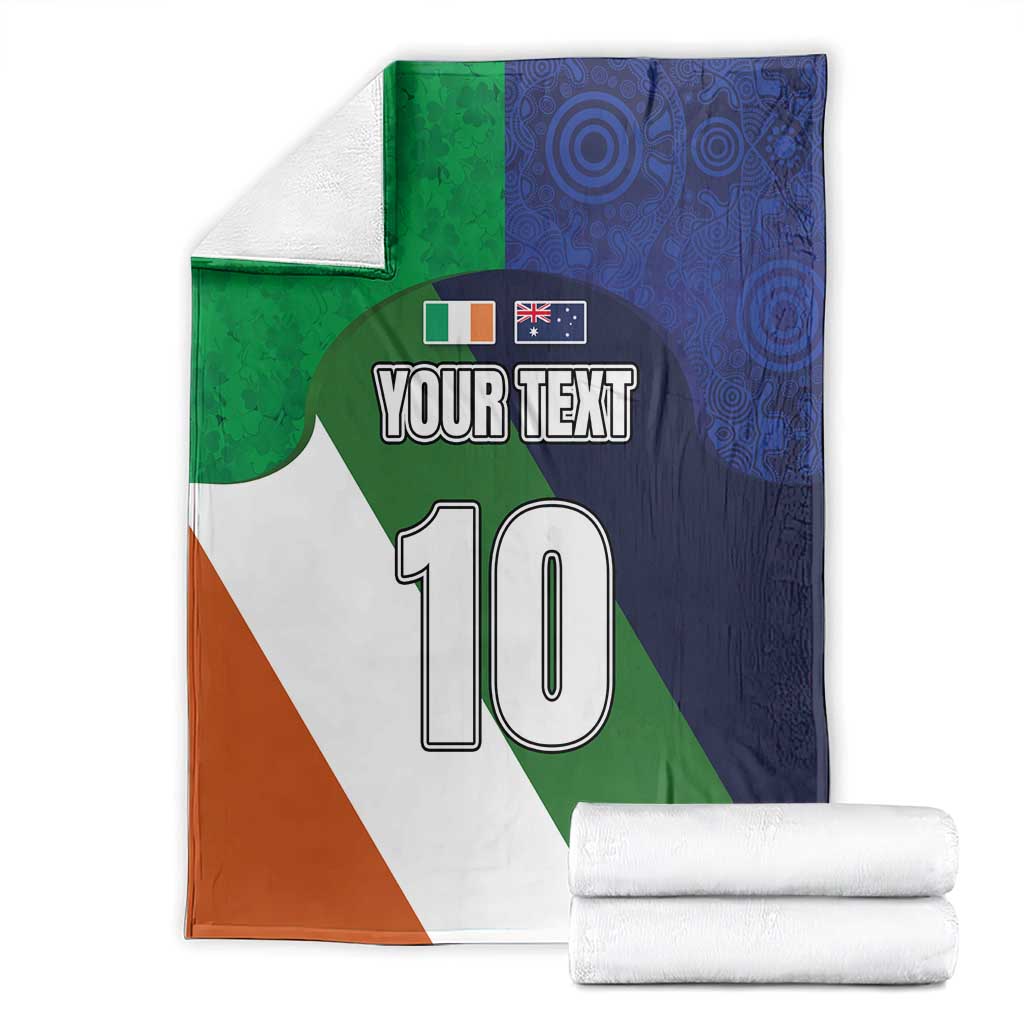 Custom Ireland and Australia Blanket Shamrocks and Aboriginal Art