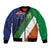 Custom Ireland and Australia Bomber Jacket Shamrocks and Aboriginal Art