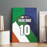 Custom Ireland and Australia Canvas Wall Art Shamrocks and Aboriginal Art