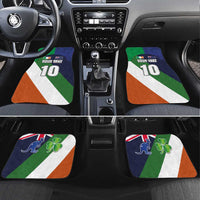 Custom Ireland and Australia Car Mats Shamrocks and Aboriginal Art