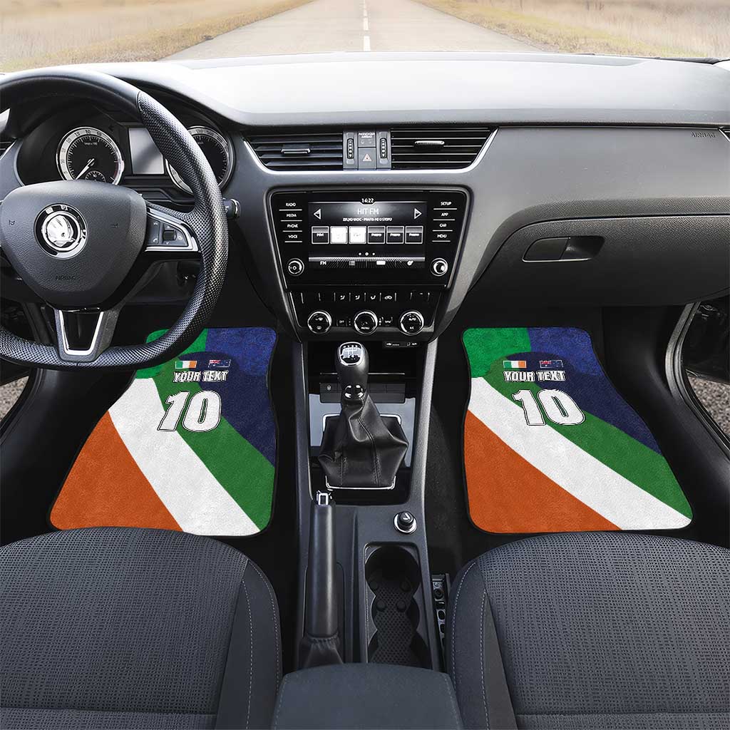 Custom Ireland and Australia Car Mats Shamrocks and Aboriginal Art