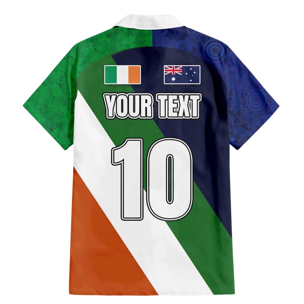 Custom Ireland and Australia Family Matching Mermaid Dress and Hawaiian Shirt Shamrocks and Aboriginal Art