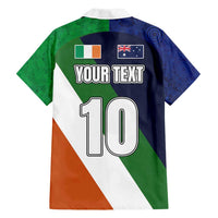 Custom Ireland and Australia Family Matching Summer Maxi Dress and Hawaiian Shirt Shamrocks and Aboriginal Art