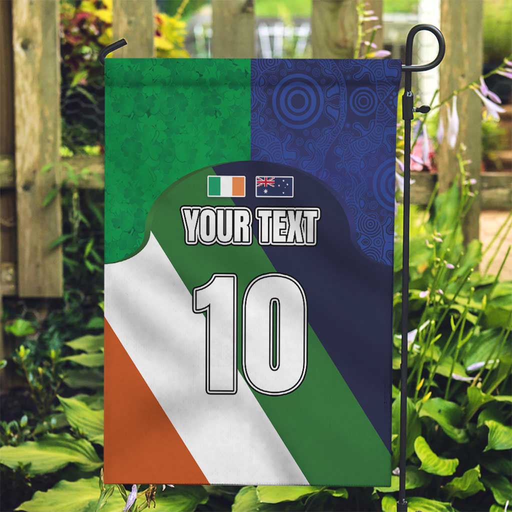 Custom Ireland and Australia Garden Flag Shamrocks and Aboriginal Art