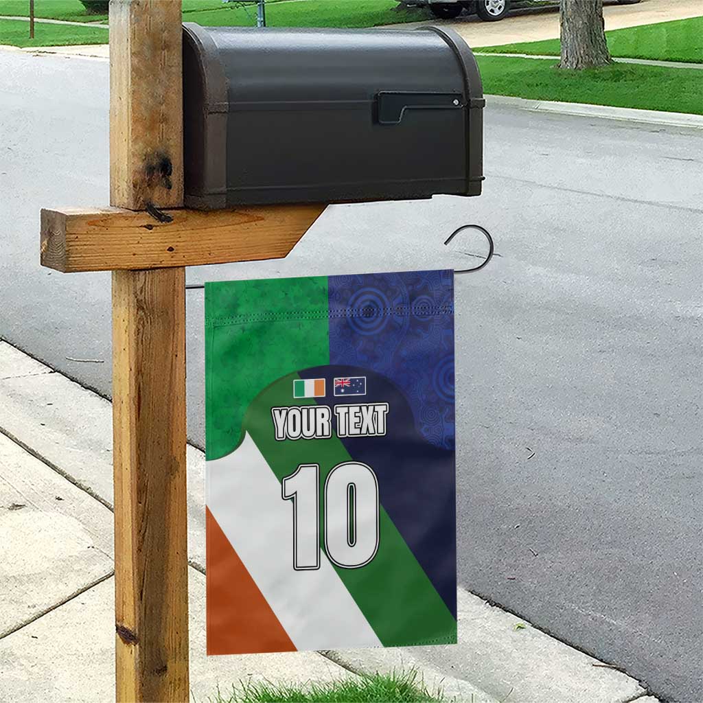 Custom Ireland and Australia Garden Flag Shamrocks and Aboriginal Art