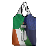 Custom Ireland and Australia Grocery Bag Shamrocks and Aboriginal Art