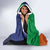 Custom Ireland and Australia Hooded Blanket Shamrocks and Aboriginal Art