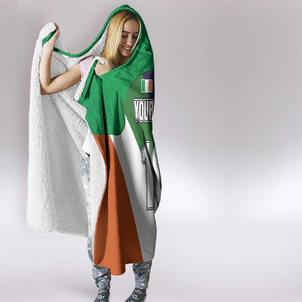 Custom Ireland and Australia Hooded Blanket Shamrocks and Aboriginal Art