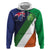 Custom Ireland and Australia Hoodie Shamrocks and Aboriginal Art