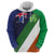 Custom Ireland and Australia Hoodie Shamrocks and Aboriginal Art