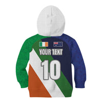 Custom Ireland and Australia Kid Hoodie Shamrocks and Aboriginal Art