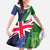 Custom Ireland and Australia Kid Short Sleeve Dress Shamrocks and Aboriginal Art