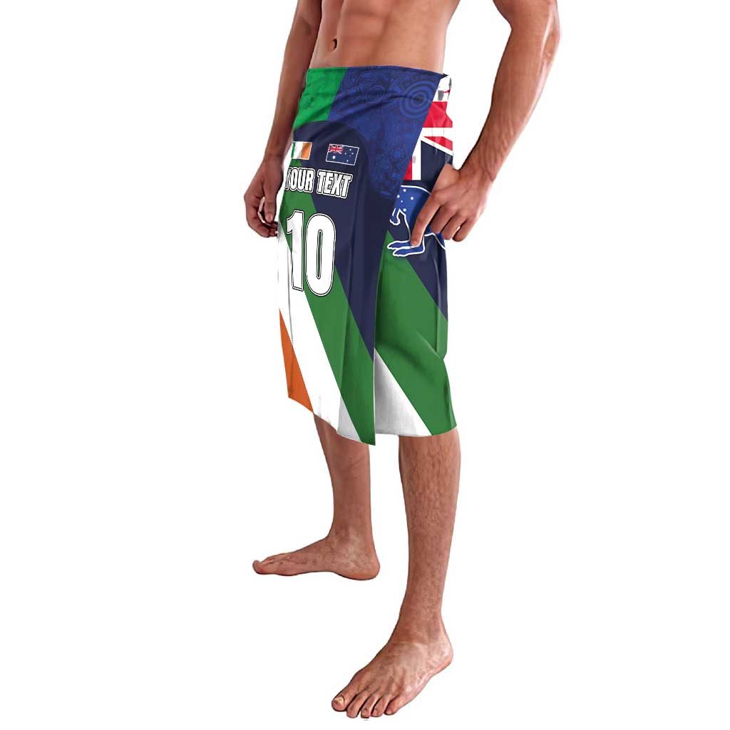 Custom Ireland and Australia Lavalava Shamrocks and Aboriginal Art