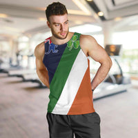 Custom Ireland and Australia Men Tank Top Shamrocks and Aboriginal Art