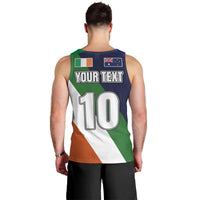 Custom Ireland and Australia Men Tank Top Shamrocks and Aboriginal Art