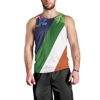 Custom Ireland and Australia Men Tank Top Shamrocks and Aboriginal Art