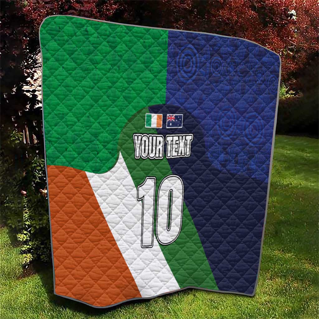 Custom Ireland and Australia Quilt Shamrocks and Aboriginal Art