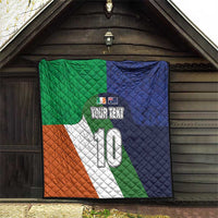 Custom Ireland and Australia Quilt Shamrocks and Aboriginal Art