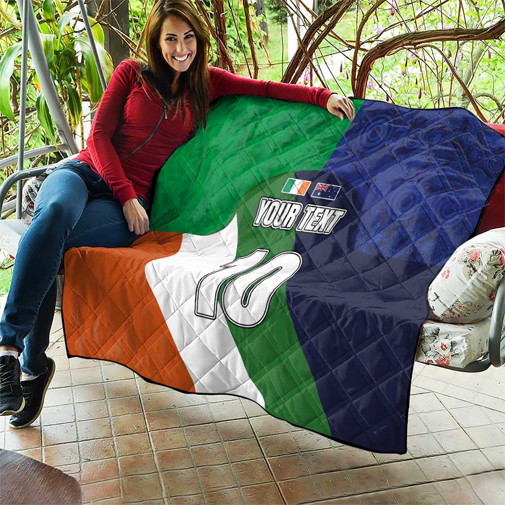 Custom Ireland and Australia Quilt Shamrocks and Aboriginal Art