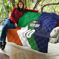 Custom Ireland and Australia Quilt Shamrocks and Aboriginal Art