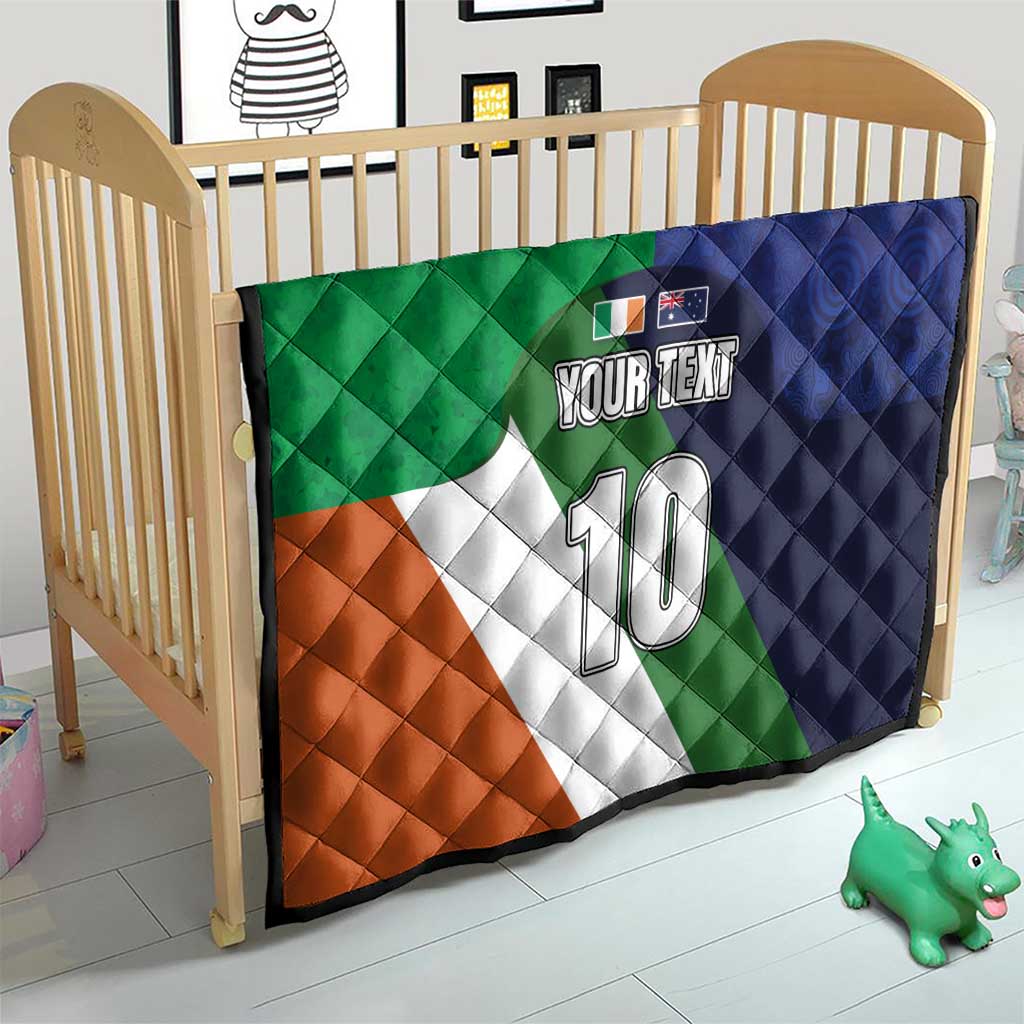 Custom Ireland and Australia Quilt Shamrocks and Aboriginal Art